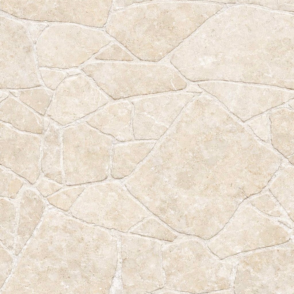 Crema Crazy Paving installed